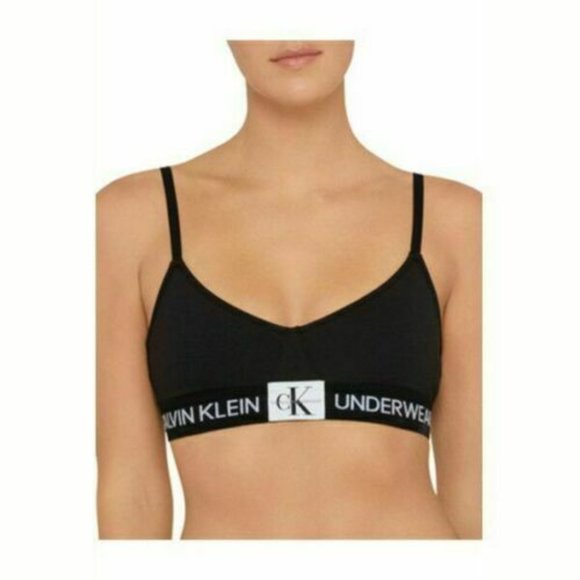 monogram logo unlined triangle bralette